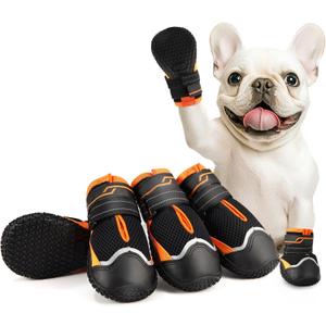 Dog Shoes for Small Dogs, Anti-Slip Dog Boots for Winter Snow, Hot Pavement, Dog Booties & Paw Protectors for Hardwood Floors Size 0