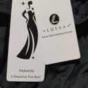 LUYAA Women Short Sleeve Bodycon Midi Dress Casual Crew Neck or Off The Shoulder Elegant Formal Dress Black M