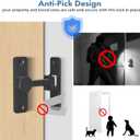 XOOL Heavy Duty 90 & 180 Degree Barn Door Lock, Lock Latch for Door, Garden, Bathroom, Garage, Window, Outdoor
