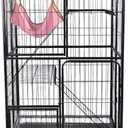 4-Tier Cat Cage Collapsible Cat Crate with Wheels Cat Kennel for Adult Cats Kitten