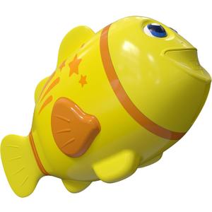 Rechargeable Swimming Fish Toy, Light up Bath Toys with Temp-Color Eyes for Baby Bath, Alive Pool Diving Toys for Kids Ages 4-8, Toddler Bathtub, Water Table (Orange)