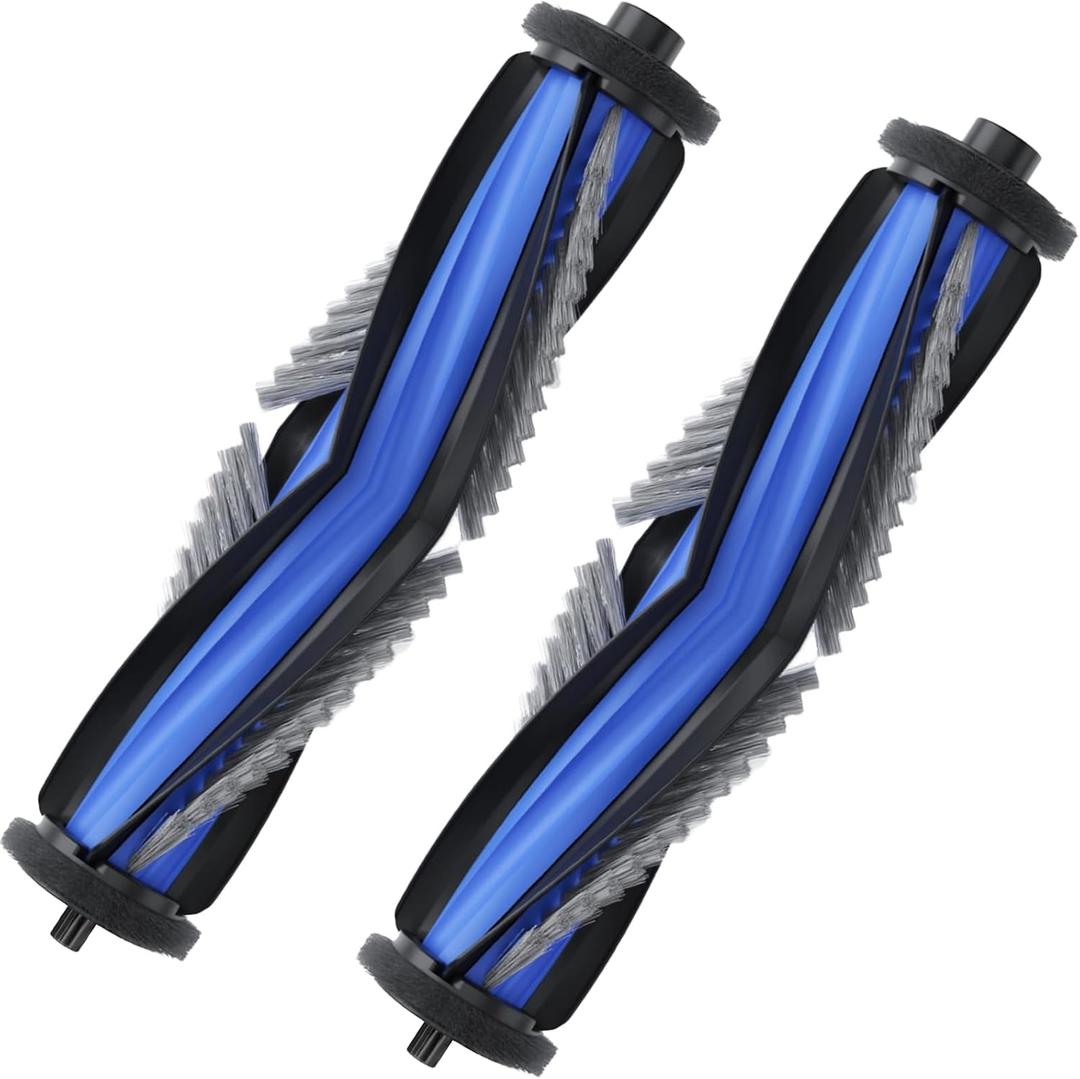 2 Pack Main Brush Replacement Parts Compatible with Ecovacs Deebot X11 Omni-Cyclone, X9, X9 Pro Omni, T50 Max Robot Vacuum Cleaner, Anti-Tangle Roller Brush, Multi-Surface Rubber Brush Accessories