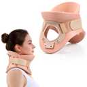 4 1/4 In Rigid Neck Brace Cervical Collar with Neck Support Foam Lightweight Soft Brace, Adjustable Cervical Traction Collar Relieves Neck Pain and Decompression for Men and Women (Neck height 4 1/4 Inch, Medium)