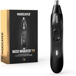 MANSCAPED The Weed Whacker 2.0 Electric Nose & Ear Hair Trimmer  7,000 RPM Precision Tool with Rechargeable Battery, Wet/Dry, Easy to Clean, Improved Stainless Steel Replaceable Blade MANSCAPED The Weed Whacker 2.0 Electric Nose & Ear Hair Trimmer  7,000 RPM Precision Tool with Rechargeable Battery, Wet/Dry, Easy to Clean, Improved Stainless Steel Replaceable Blade