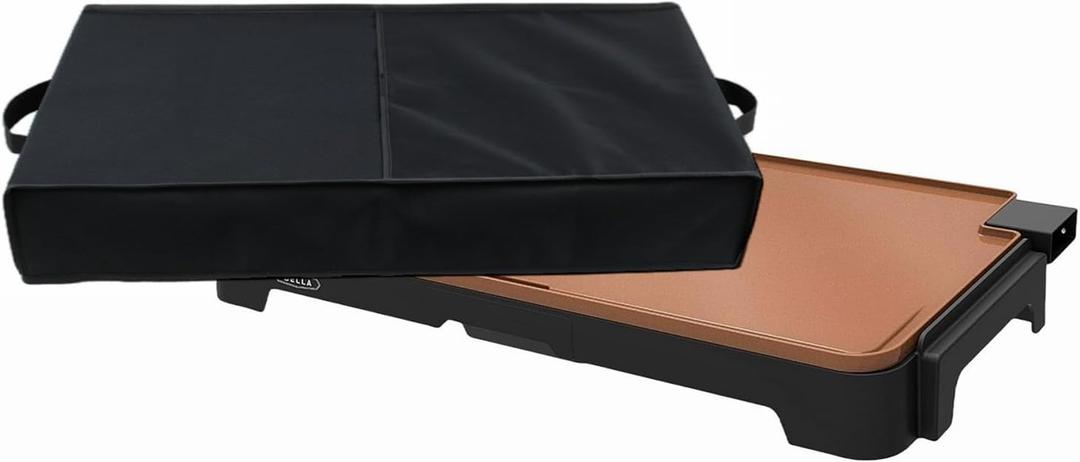 Heavy Duty Waterproof Dust Cover for 12" x 22" Electric Griddle With Two Side Handles,Accessories Compartment,Compatible With BELLA XL Electric Ceramic Titanium Griddle 14648