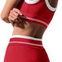 Yanekop Womens Athletic Skirt Sets 2 Piece Workout Sets Tennis Golf Outfit Cropped Tank Top and Skort Set Gym Yoga(Red, XS)