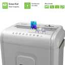 Aurora AU1262XA Anti-Jam 12-Sheet Crosscut Paper and CD/Credit Card Shredder, White/Gray