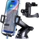 SUUSON 3 in 1 Phone Holders for Your Car, Car Phone Holder Mount [Strongest Suction] 360 Adjustable Cell Phone Holders for Car Phone Stand Car Mount for iPhone, Samsung, Google, More Smartphones
