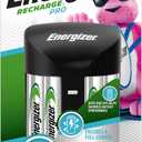 Energizer Recharge Pro Rechargeable AAA and AA Battery Charger With 4 NiMh Rechargeable AA Batteries, Provides a Full Charge in 3 Hours