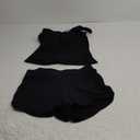 Tankini Swimsuits with Shorts - Two Piece Swimsuits Tummy Control Bathing Suits with Pockets (Small, Black)