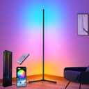 Corner Floor Lamp,60 Smart RGB LED Corner Lamp with App and Remote Control, Color Changing Ambience Light with Music Sync, Easy to Install, Led Floor Lamp for Living Room Bedroom Gaming Room