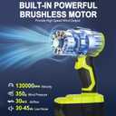 2026 Brushless Leaf Blower Cordless for Ryobi 18V Battery, Lightweight Electric Handheld Mini Blowers with 5 Attachments, Stepless Speed for Short, Quick Precision Cleanup Tasks (No Battery)