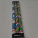 CAMKUZON Christmas Foil Wrapping Paper with Cut Lines on Reverse 3 Rolls Pack - Dancing Santa Claus, Colorful Stripes and Assorted Christmas Characters - Holiday Wrapping Paper Bundle, 24 Inch X 144