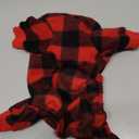 Plaid Dog Pajamas Soft Flannel Buffalo Pjs for Dog Christmas Pajamas Pet Clothes Warm and Cozy (XS) (X-Small (Back:10"))