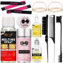 Hair Extension Adhesive Spray Kit - Lace Front Wig & Closure Glue, No Melt for Wigs & Extensions (Assorted)