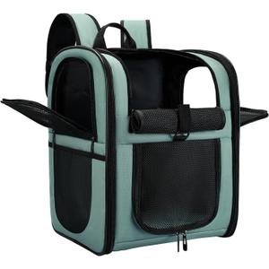 Apollo Walker Dog & Cat Carrier Backpack for 4-15lb Pets - Ventilated Safe Design with Padded Back Support, Breathable Mesh Pet Backpack for Hiking, Travel, Outdoor (Blue)