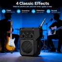 ZealSound Mini Guitar Amp with Bluetooth, 5W Portable Practice Amp with 4 Built-in Effects (Clean, Overdrive, Distortion, Reverb), USB Playback, Rechargeable Up to 8 Hours for Electric Guitar