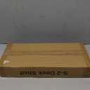 Spacrea clamp on Desk Shelf, 2 Tier Office Desk Shelves Organizer, Wood Desktop Supplies Storage Rack, Desk Organizers and Accessories (Black)