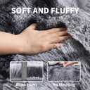 Grey Fluffy 8x10 Large Area Rugs for Bedroom Living Room,Tie-Dye Dark Gray Soft Washable Shag Carpet for Kids Room, Nursery, Dorm Decor, Colorful Cute Plush Fuzzy Rugs for Baby Toddler