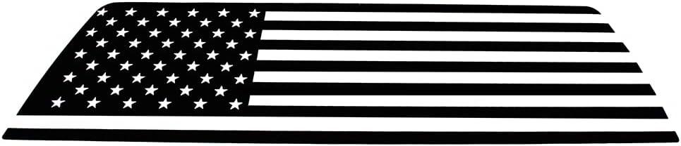 Rear Window USA Flag Decals Compatible with Hummer H3 2005-2009, Tailgate Window Sticker, American Flag Rear Window Decal Sticker, Matte Black