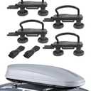 RACOONA 4PCS Stainless Steel Roof Box U-Bolt Clamps,Car Accessories Car Van Mounting Fitting Kit U Brackets Installation Accessory,Roof Rack Accessories Roof Rack Mounting Brackets,Fits Most Cars