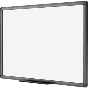 VIZ-PRO Magnetic Dry Erase White Board, 48 X 36 Inches, Black Aluminium Frame