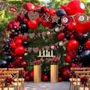 5 Pcs Cherry Cheetah Decorations Cherry Cheetah Party Banner Red Leopard Bow Print Garland Birthday Backdrop Bachelorette Animal Print Party Supplies