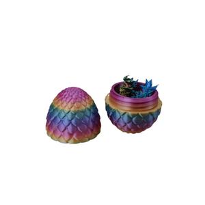 Efilra 3D Printed Dragon Egg, Magnetic Dragon Eggs with Dragon Inside, Easter Basket Stuffers, Easter Eggs 3D Dragon Toys Gifts for Kids 5-7, Crystal Dragon Egg Fidget Toys
