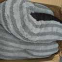 FURTIME Washable Dog Bed Large Sized Dogs, Deluxe Dog Crate Beds Comfy Fluffy Kennel Pad Anti-Slip Pet Sleeping Mat, Machine Washable Dogs Pillow, 35"x23"x3.5", Gray