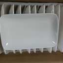 Irenare 12 Pcs 10 Inch Rectangular Salad Plates White Rectangular Porcelain Dessert Plates Appetizer Serving Tray Rectangular Porcelain Platters for Fruit Sushi Dinner Parties, Microwave, Oven Safe