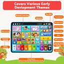 Peacurh Trilingual Learning Toy Tablet with Music & Sound, Montessori Speech Musical Therapy Toys, Gifts for Boy, Girl, Baby, Toddler, for Age 1, 2, 3 Year Old (12-18 Months)