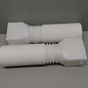 2 Pack Rain Gutter Downspout Extensions Flexible,Drain Downspout Extender Connector 21"-68",Screws for Included,White