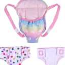 BABESIDE Baby Doll Accessories, Doll Carrier with 2 Doll Diapers  Baby Dolls Accessories Set for 12-15 Inch Dolls, Pretend Play Gift for Girls