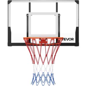 VEVOR Basketball Hoop, 44 54 Inchs PC Backboard Wall Mounted, Basketball Portable Hoop & Goal, Indoor & Outdoor with Hand-Crank Adjustment, Classic Basketball Court, Teens, Adults, Schools, Parks
