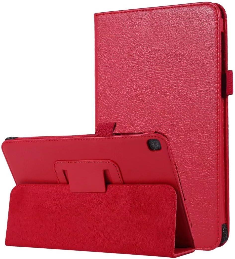 Tablet Cover for Samsung Galaxy Tab A 8.0 with S Pen SM-P200 SM-P205(2019 Release),Ultra Slim Folio Stand Leather Case for Samsung Galaxy Tab A 8" 2019 P200 P205 (Li-Red)