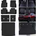 MJBYMAT Floor Mats for 2025 2026 Mazda CX-50 (Only for Hybrid) & Cargo Mat & Backrest Mat,TPE All Weather Protection for CX50 Car Full Set Liner Covering The Backrest Accessories