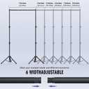 Backdrop Stand Kit - 6 Widths, 10x7.5ft Adjustable Background Stand for Parties & Studio Photography