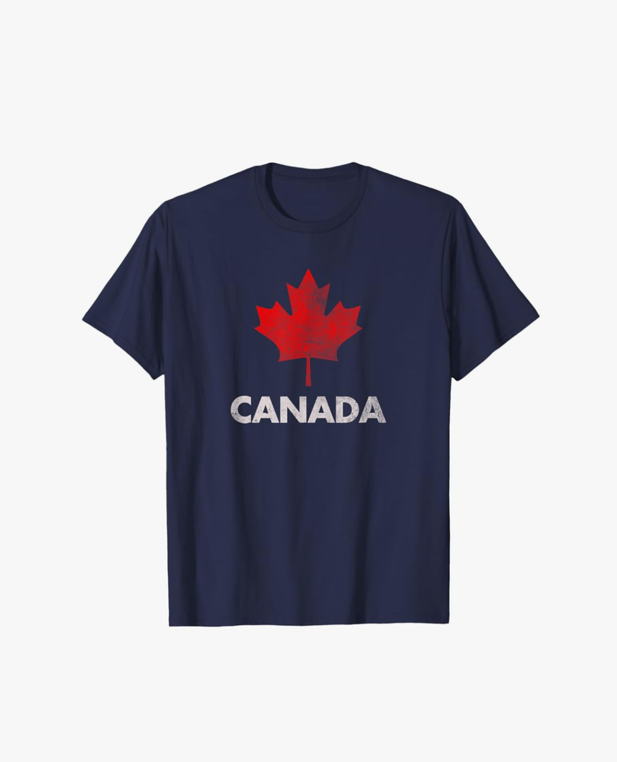 Vintage Retro Canadian Maple Leaf Canada Flag T-Shirt Size L