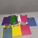 Qilery 12 Pcs Small Clipboards 6x9 with Pen Holder A5 Memo Clip Boards Plastic Colorful Mini Clipboard Bulk for Office Restaurant Cafe Hotel Shopping List, Pen Not Included