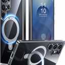 TORRAS for S25 Ultra Case, [4X Military Grade Drop Tested] [Build in Stand] [Fit for Magsafe] Shockproof Slim Protective for Samsung Galaxy S25 Ultra Case Clear