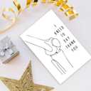 4 x Asmallgf Funny Thank You Card for Doctor Nurse, Appreciation Gifts for Physical Therapist, I Kneed to Say Thank You
