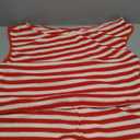 Verdusa Women's 2 Piece Striped Outfits Off The Shoulder Crop Tops and Mini Shorts Set 4xl