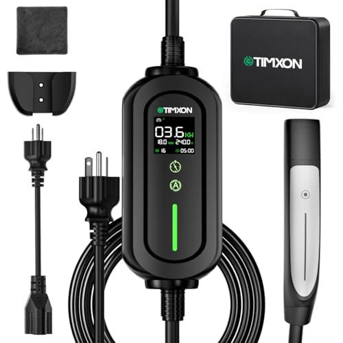 Level 2 & Level 1 EV Charger for Tesla Mobile Charging,16A,ETL Certified with 25ft Extension Cable,NACS Connector,NEMA 6-20P to 5-15P Adapter,Electric Car EV Charger for Tesla Model Y/X/3/S,16A NACS Connector
