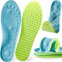 4D Cloud Soles Insoles for Women and Kids,Soft Shock Absorption Massage Insoles -Comfort Sports Shoe Inserts Arch Support Insoles, Work Boot Shoe Insole (Blue, XS Men 6~7 /Women 7.5)