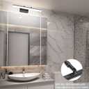 Aipsun 24 inch Black LED Vanity Light Adjustable Modern Bathroom Vanity Light Fixtures Over Mirror 5500K, 23.6 in