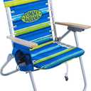Tommy Bahama Hi-Boy 17" Seat Height 4-Position Lace-Up Suspension Folding Beach Backpack Chair