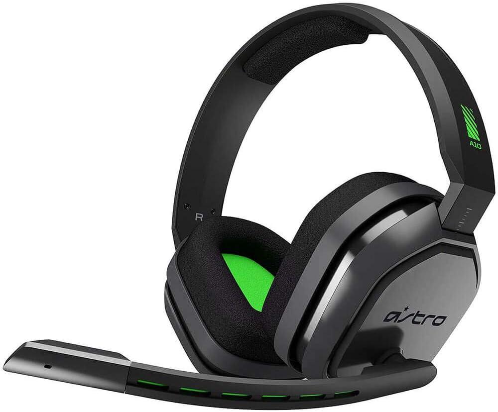 ASTRO Gaming A10 Wired Gaming Headset, Lightweight and Damage Resistant, ASTRO Audio, 3.5 mm Audio Jack, for Xbox Series X|S| One, PS5, PS4, Nintendo Switch, PC, Mac- Black/Green