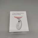 7 Color Face and Neck Massager Light Therapy, Red Light Based Facial Massager for Skin Care, Smoothing, Firming (White)