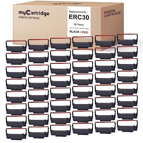 MyCartridge Compatible Ribbon Cartridge Replacement ERC30 ERC-30 ERC 30 34 38 B/R for use in ERC38 NK506 (Black Red, 48 Pack)