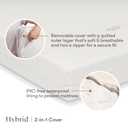 Babyletto Pure Core 4" Midi Crib Mattress, Hybrid Waterproof Cover, Lightweight, Greenguard Gold Certified